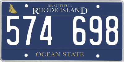 RI license plate 574698