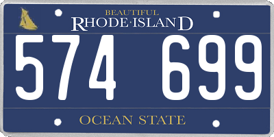 RI license plate 574699