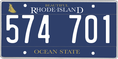 RI license plate 574701