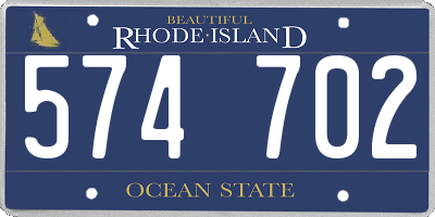 RI license plate 574702