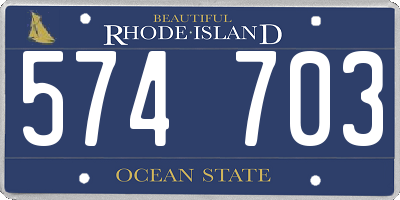 RI license plate 574703