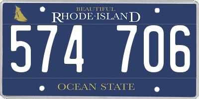 RI license plate 574706