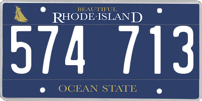 RI license plate 574713