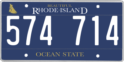 RI license plate 574714