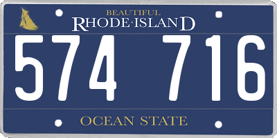 RI license plate 574716