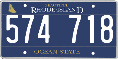 RI license plate 574718