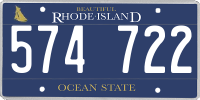RI license plate 574722
