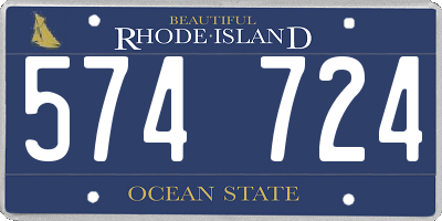 RI license plate 574724