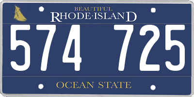 RI license plate 574725