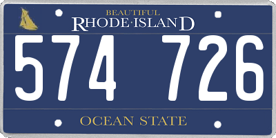 RI license plate 574726