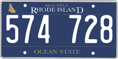 RI license plate 574728
