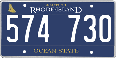 RI license plate 574730