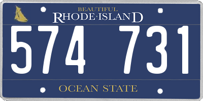 RI license plate 574731