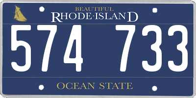 RI license plate 574733
