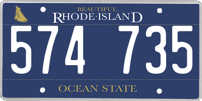 RI license plate 574735