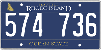 RI license plate 574736