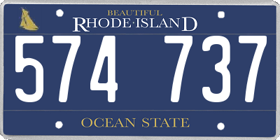 RI license plate 574737