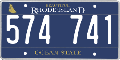 RI license plate 574741