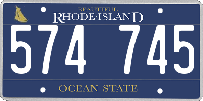 RI license plate 574745