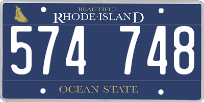 RI license plate 574748