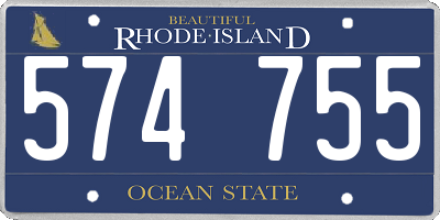 RI license plate 574755