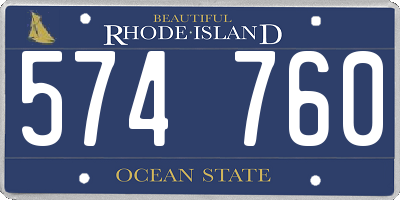 RI license plate 574760