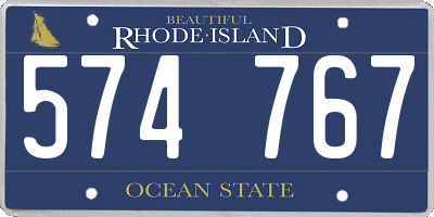 RI license plate 574767