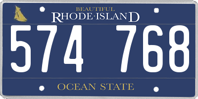RI license plate 574768