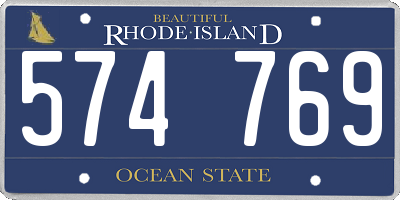 RI license plate 574769