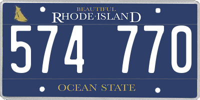 RI license plate 574770