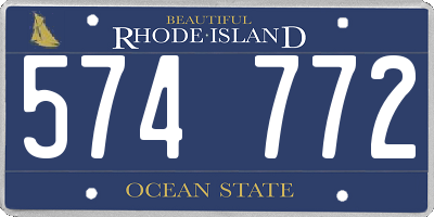 RI license plate 574772