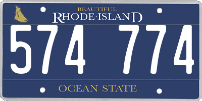 RI license plate 574774