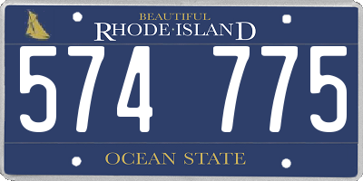RI license plate 574775