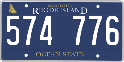 RI license plate 574776