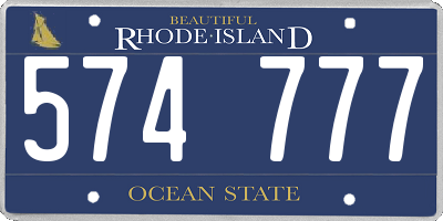 RI license plate 574777