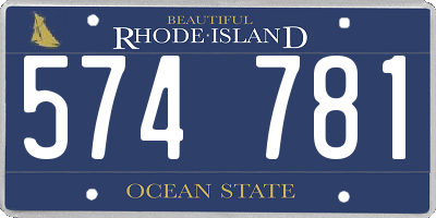 RI license plate 574781
