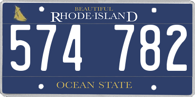 RI license plate 574782