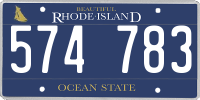 RI license plate 574783