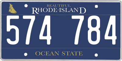 RI license plate 574784