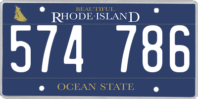 RI license plate 574786