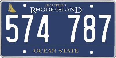 RI license plate 574787