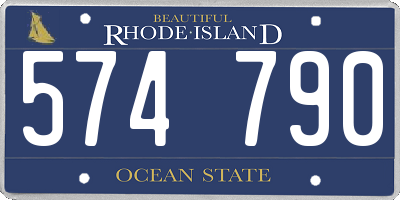 RI license plate 574790