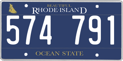 RI license plate 574791