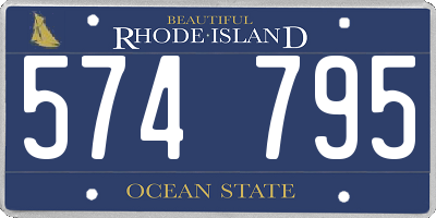 RI license plate 574795