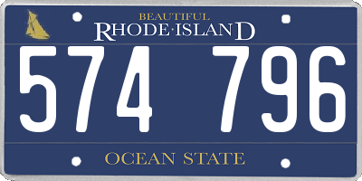 RI license plate 574796