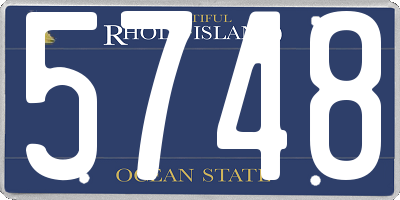 RI license plate 5748