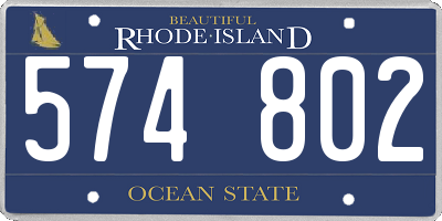 RI license plate 574802