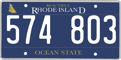 RI license plate 574803