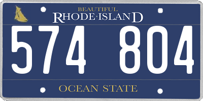 RI license plate 574804