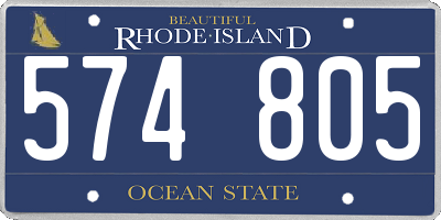 RI license plate 574805